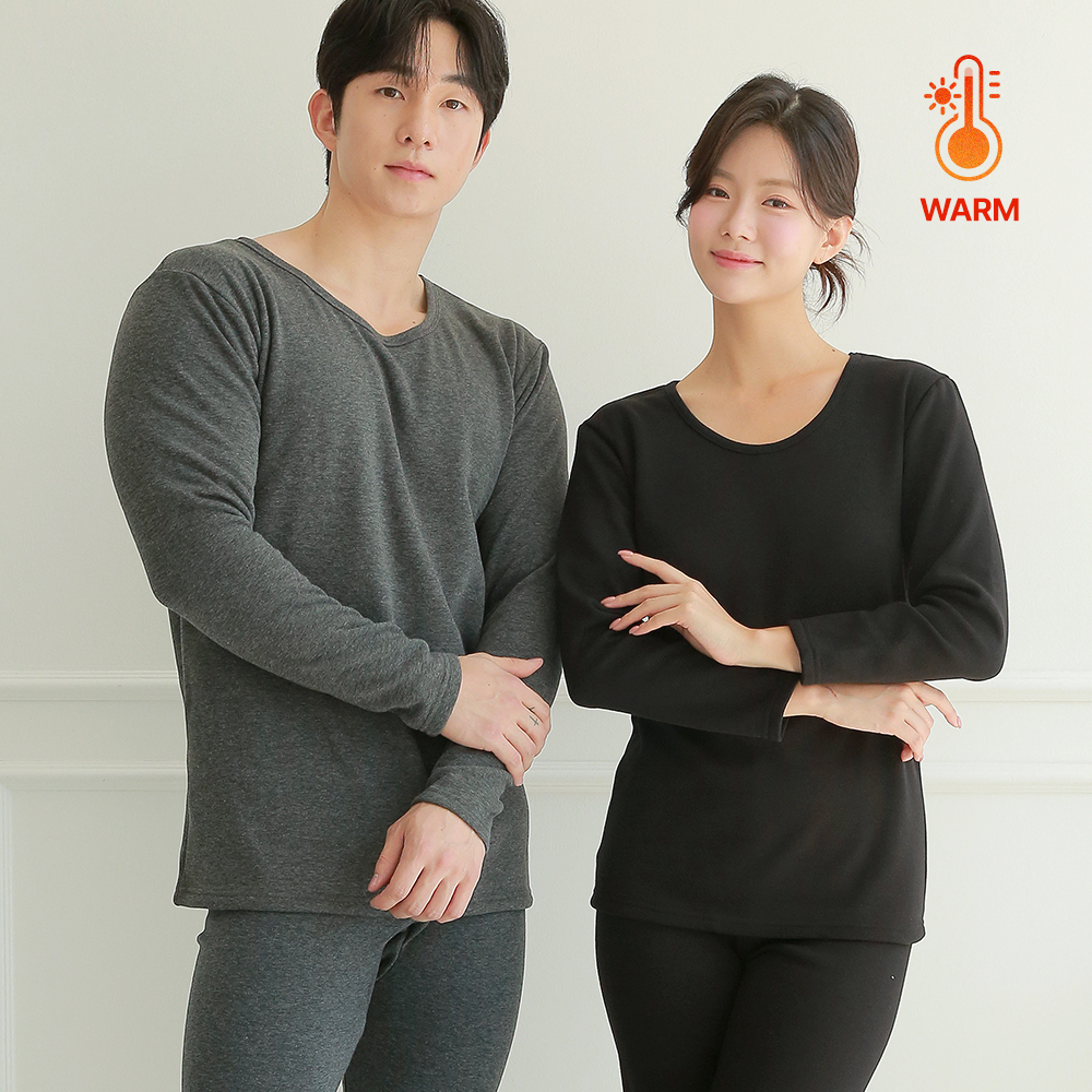 핑크앤다이아 두꺼운 융기모 내복세트 남성 여성 두꺼운 겨울내의 타이즈 성인 방한 발열 이미지 4