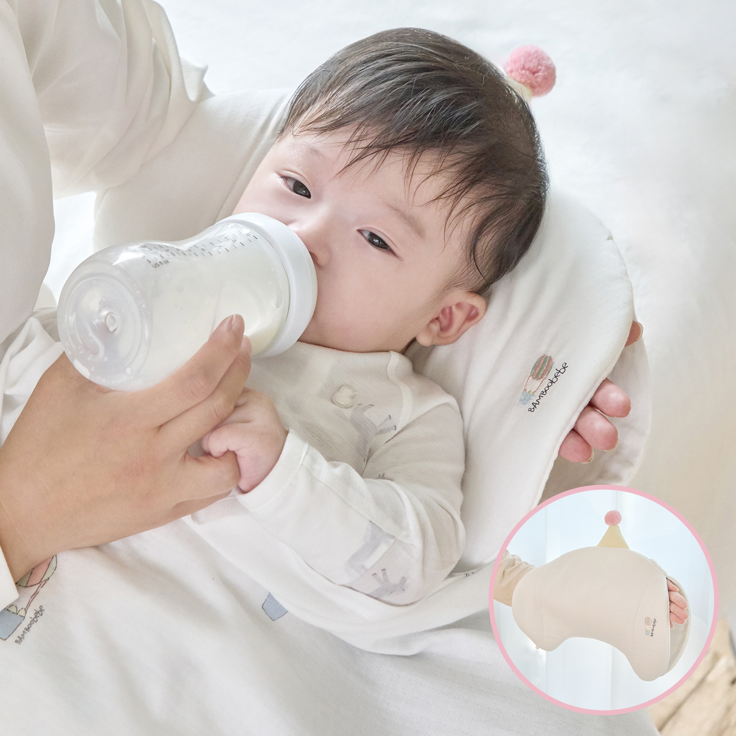 [밤부베베] 올인원 멀티수유베개 세트(블랭킷+베개)