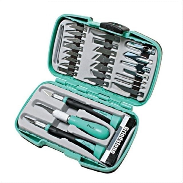 PD-395A 커터칼 세트 30pcs 칼날 보관 케이스 고무 - 메인 이미지