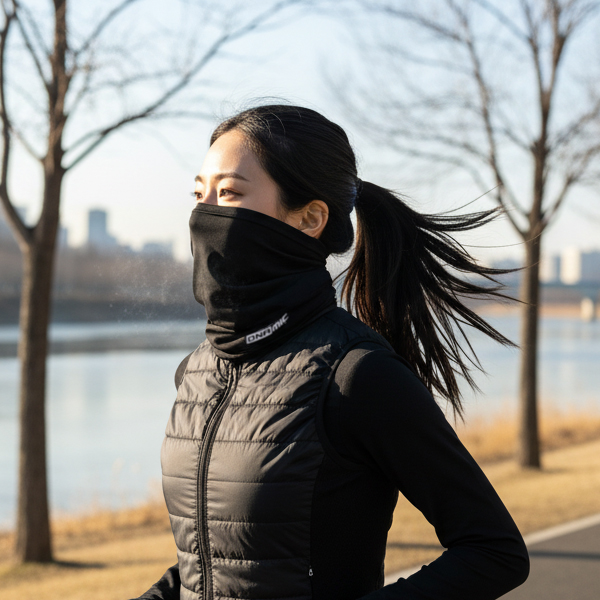 다이나믹 베이직 롱 러닝 넥워머 안면 기모 넥게이터 축구 목토시 골프 등산 마라톤 방한용품 - 상품 이미지
