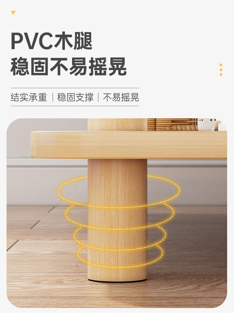 북유럽 2단 테이블 원목 소형 수납테이블 거실 보조 - 상세 이미지 2