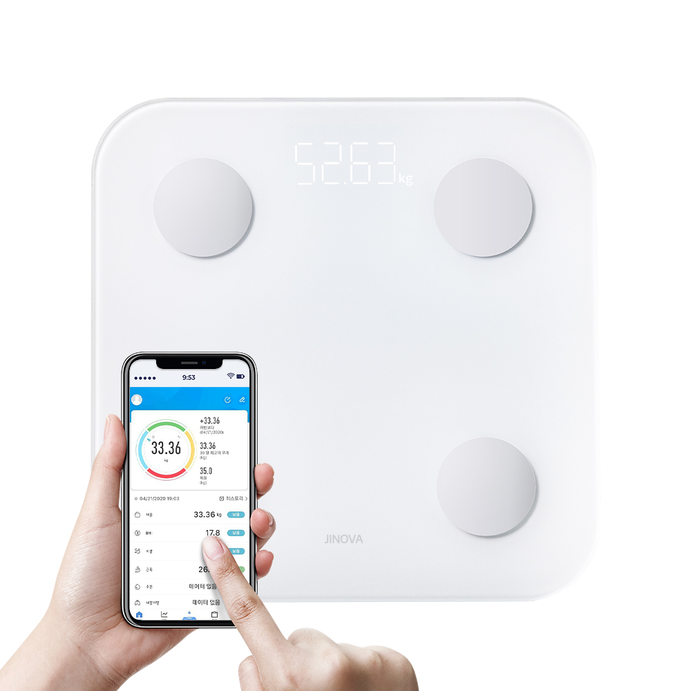 지노바 JN-BS001 디지털 LED 스마트 가정용 체중계 정확한 몸무게 체지방 측정기