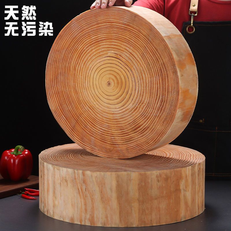 원형우드도마 대형 원목 나무도마 닭자르는도마 50x15 cm 두께 고정 링 모델 - 상세 이미지 4