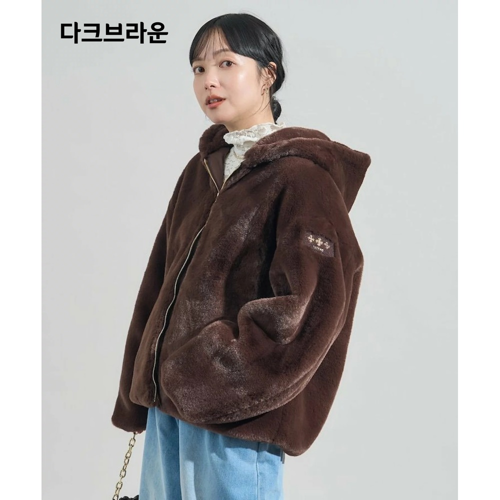 프릭스스토어X타트라스 유모라 후드 블루종 여성 에코퍼 자켓 25AW 라이트그레이 1 - 상세 이미지 2