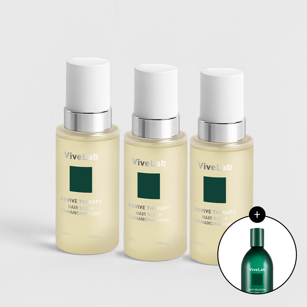 바이브랩 리바이브 테라피 헤어 스칼프 인핸싱 폼 두피 영양제 에센스 플로럴, 100ml, 3개 제품 이미지