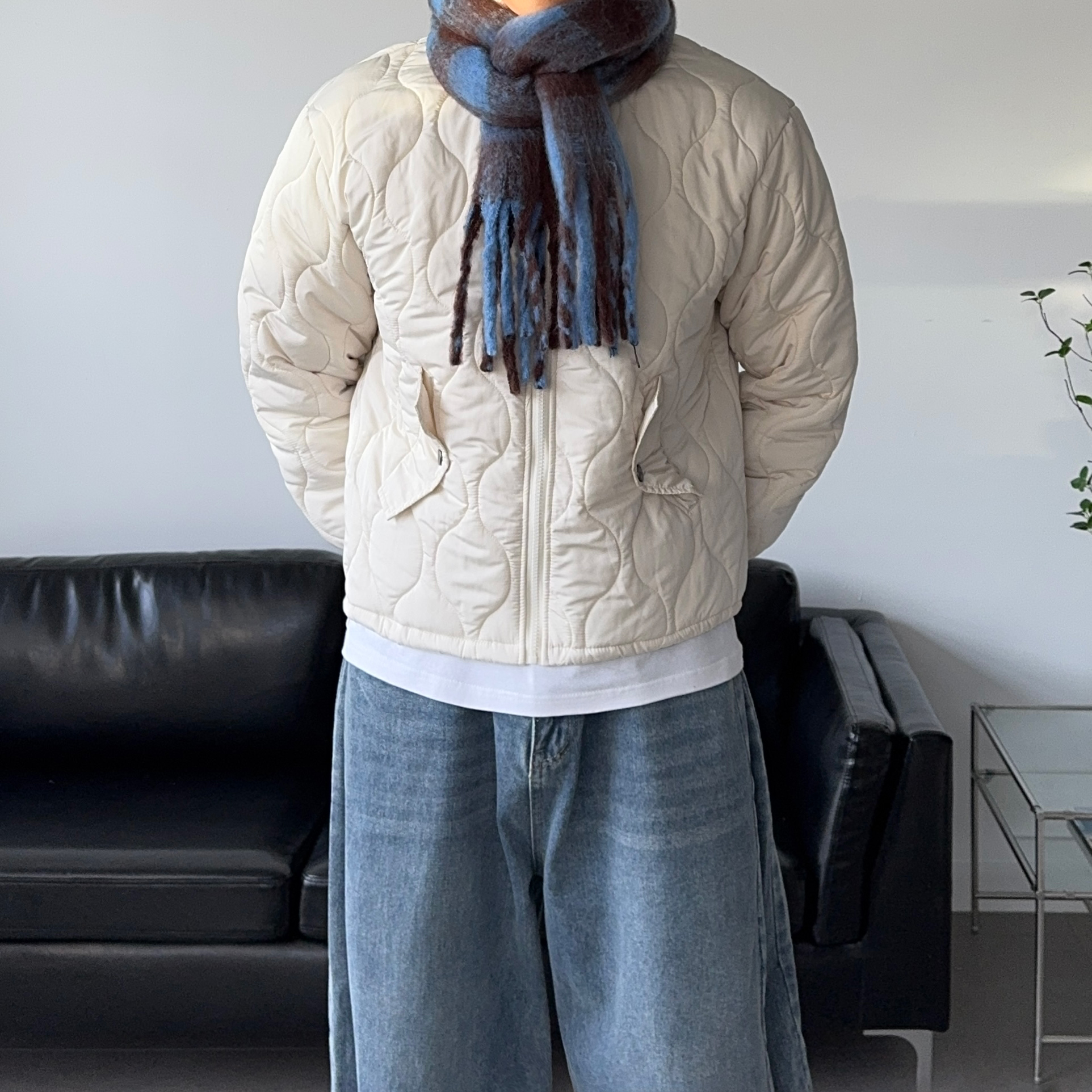 1+1 깔깔이패딩 퀄팅패딩 남자누빔점퍼 깔깔이 - 상세 이미지 5