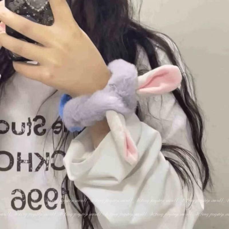 주디 닉 동물 머리끈 가을 겨울 털 헤어밴드 헤어슈슈 헤어악세사리 니 G 폭스 헤어밴드 - 상세 이미지 5