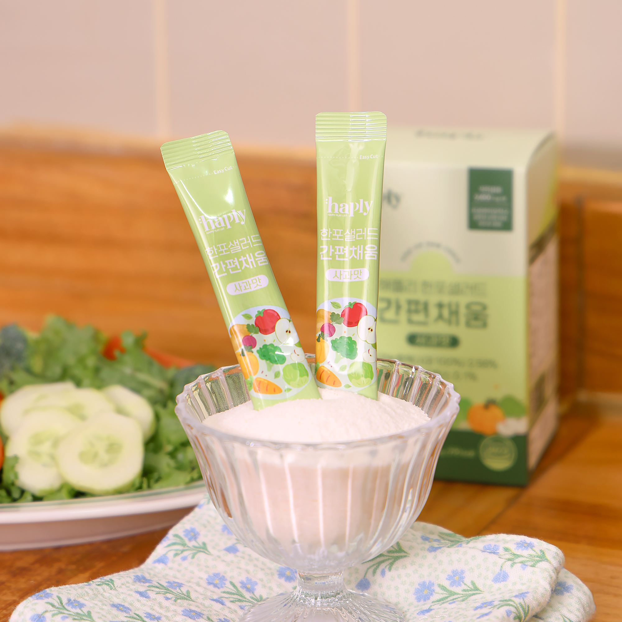 해플리 한포샐러드 간편채움 사과맛 30포, 1개