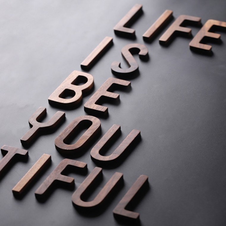 DGITEM 원목 알파벳 이니셜 A-Z 나무글자 우드 로고 - 상품 이미지