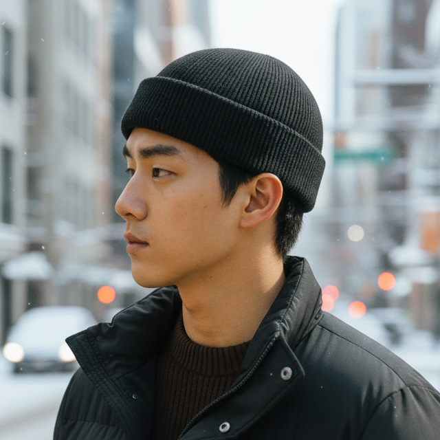 남자 여성 숏비니 대두 빅사이즈 겨울 러닝 니트 비니 모자