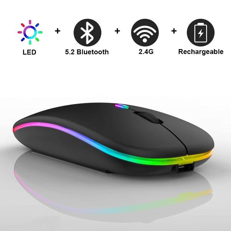 블루투스 무선 충전 컴퓨터 태블릿용 저소음 2.4G 단일 모드 블랙 - 상세 이미지 2