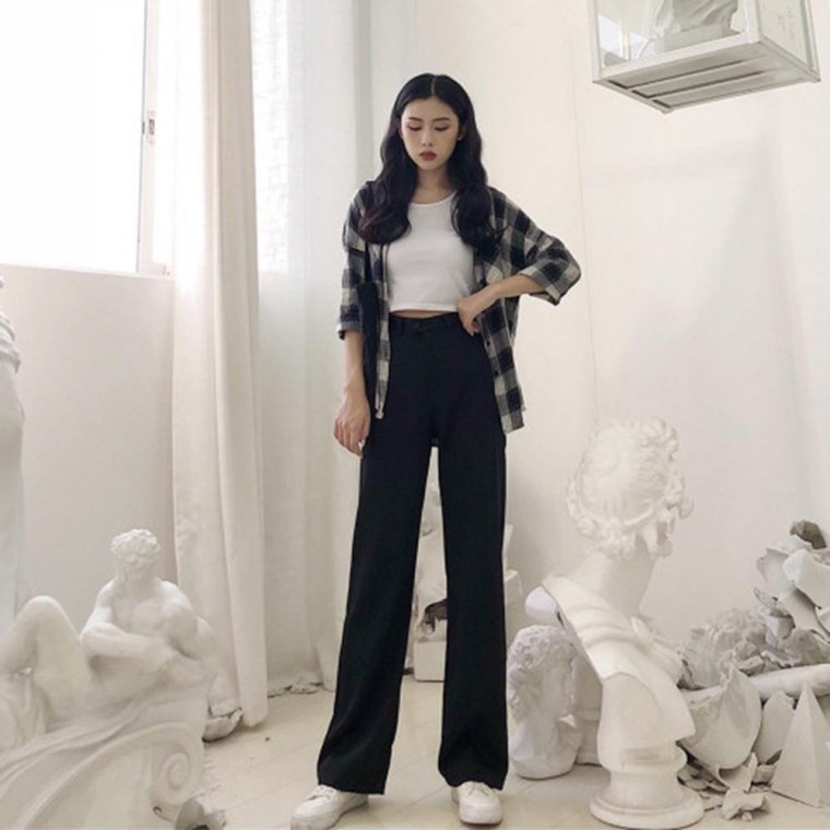 슬림 오피스룩 일자팬츠 여성슬랙스 정장팬츠 면접 - 상품 이미지