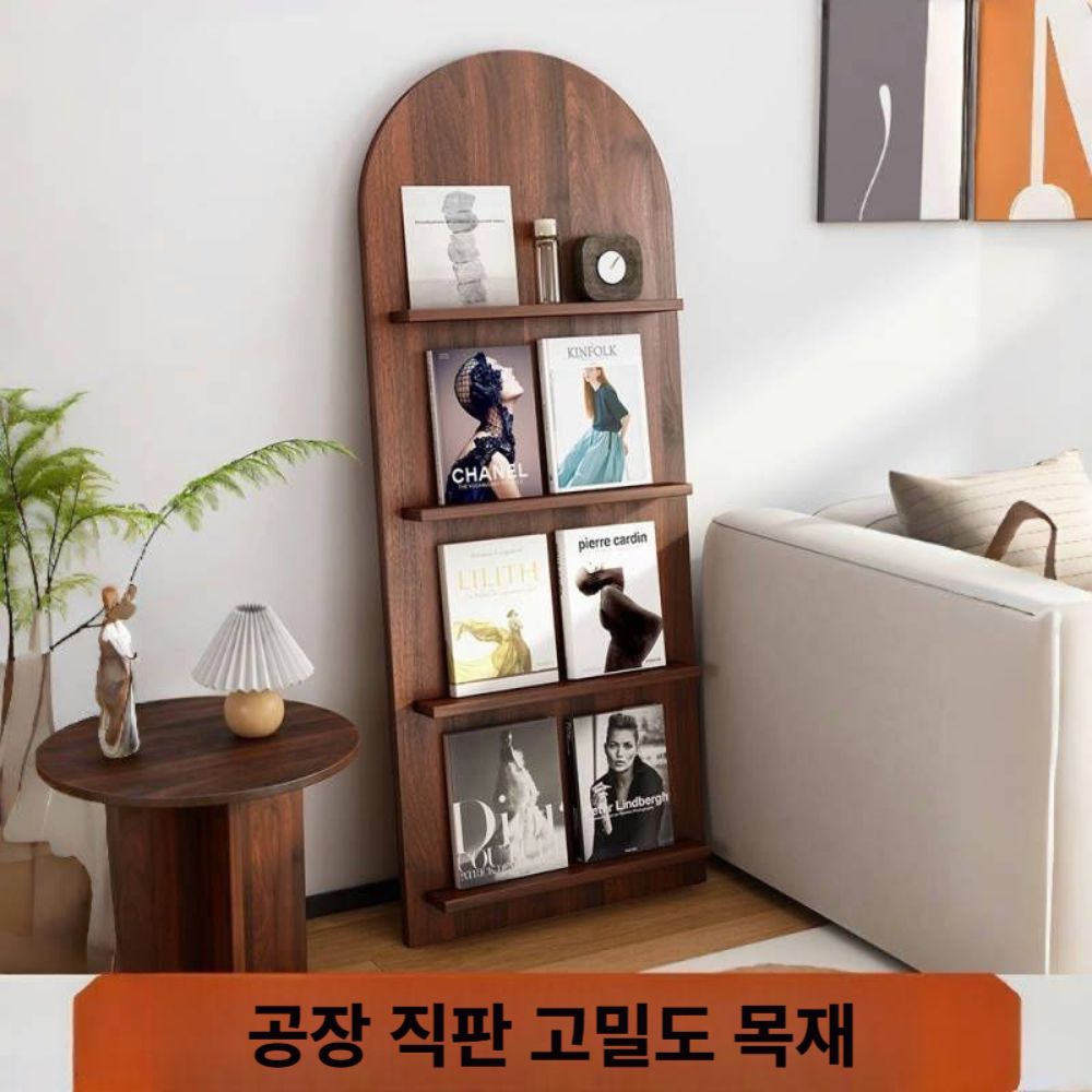 매거진랙 북선반 홍보물 잡지 거치대 스탠드 블랙 120x60cm 3단 - 상세 이미지 2