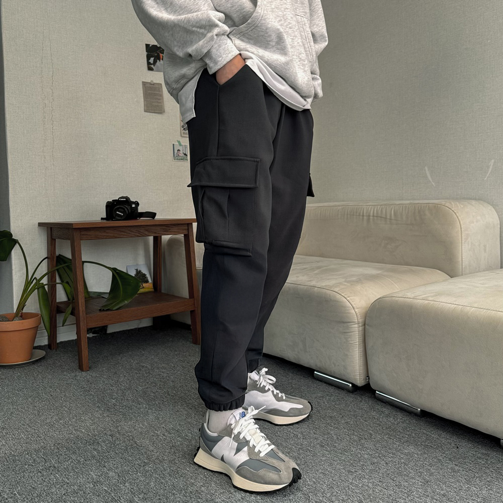 1+1 남성기모조거팬츠 남자융기모바지 - 상세 이미지 3