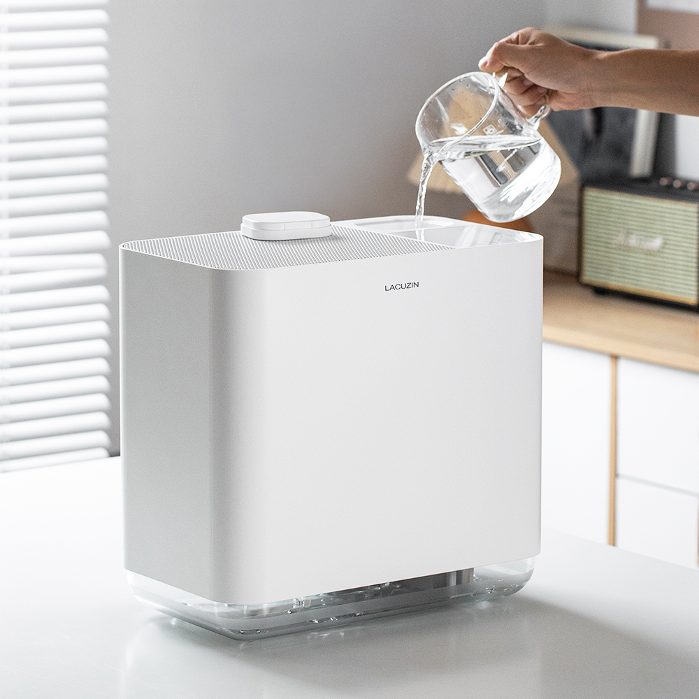 라쿠진 4세대 기화식 가습기 필터 자동건조 통세척 대용량가습기 5L