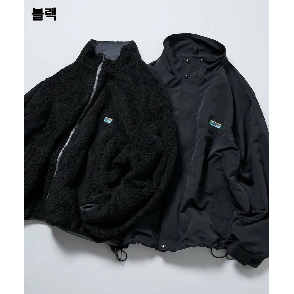 프릭스스토어 리버시블 라이너 2WAY 자켓 여성 블루종/후리스 세트 25FW 블랙 M - 상세 이미지 3