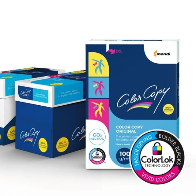 (re)몬디 ColorCopy 복사용지 A4용지 100G 2500매 백색 ColorLok 특수표면 정밀평탄도 탄소중립 카피어랜드 - 상품 이미지