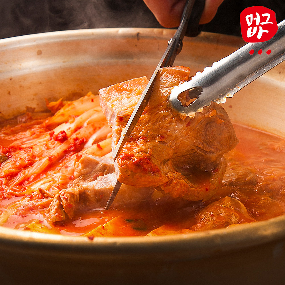 밥도둑 돼지 김치찜 묵은지 김치 고기 듬뿍 가정식 혼밥 간편식 밀키트 500g, 5개 - 상세 이미지 2