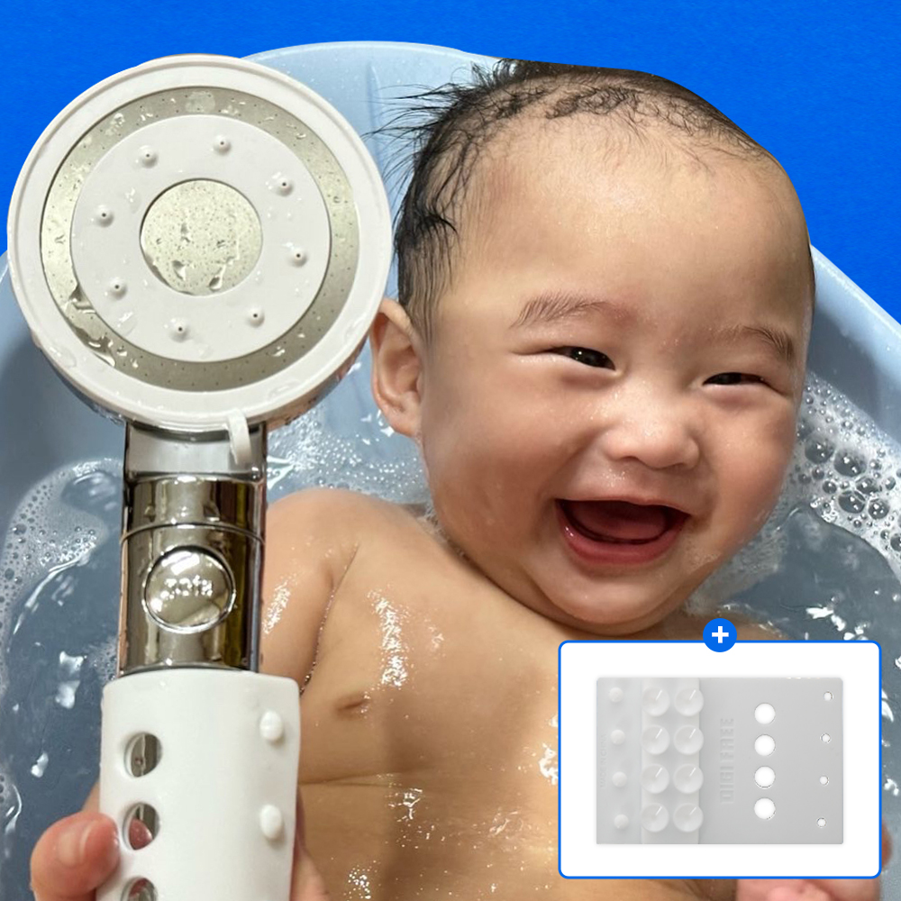 라이프미 아기 6단 수압조절 온오프 필터 샤워기 헤드 본품 절수 신생아 제품 이미지