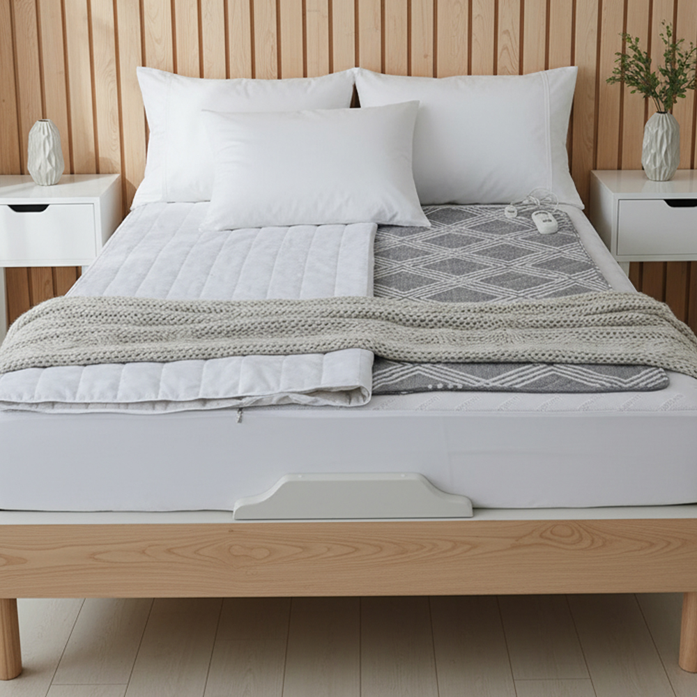 세미마이크로 극세사 침대패드 슈퍼싱글 SS 매트리스 패드 전기매트 커버형 4온스 누빔