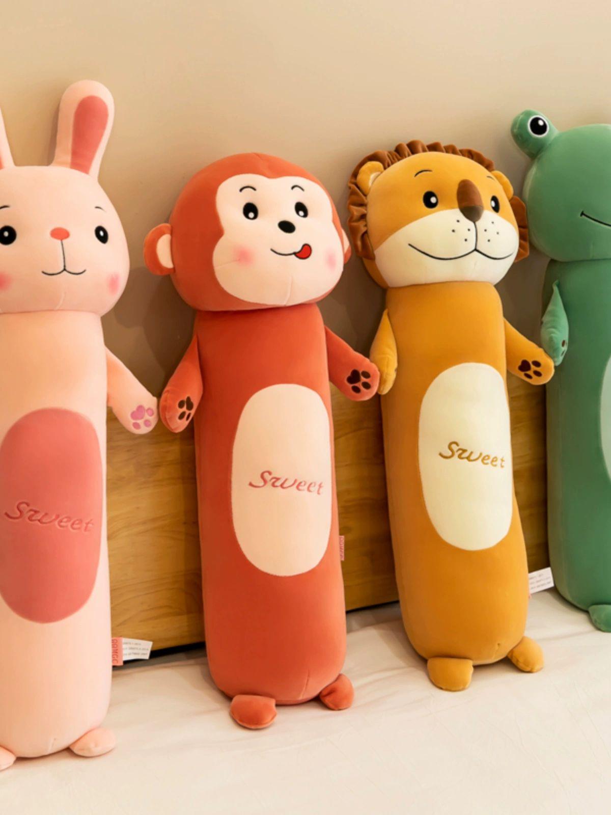 토끼 봉제인형 롱 안고자는 인형 베개 여자용 그린 프로그 110cm A - 상세 이미지 5
