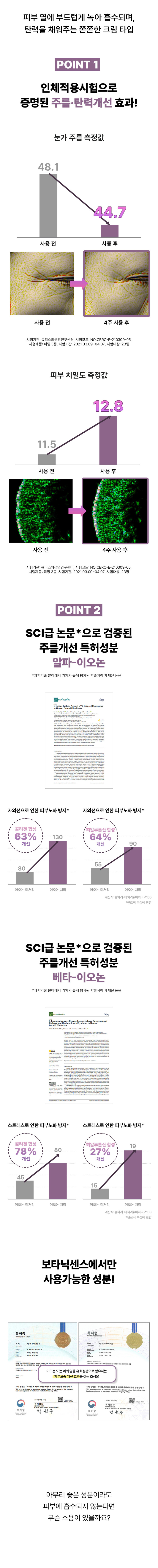 보타닉센스 이오논 퍼밍크림 65ml 저자극 주름 탄력 미백 콜라겐 개선 비건 65ml 판매처 상세 정보 이미지 3