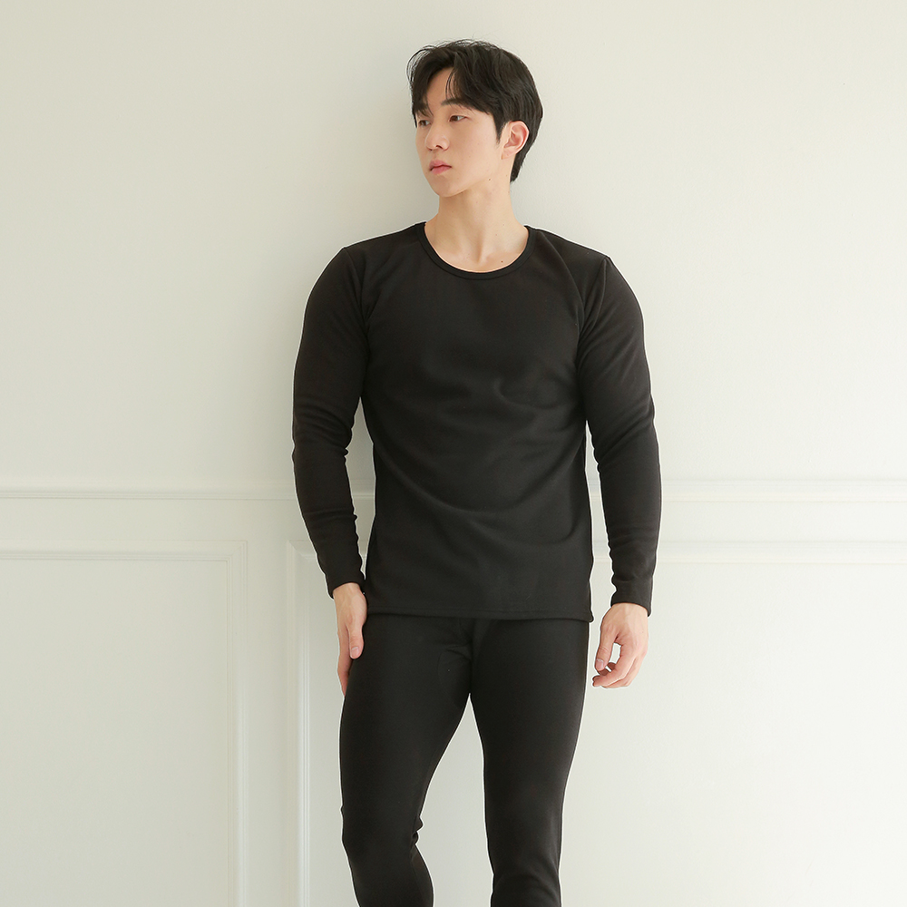 핑크앤다이아 두꺼운 융기모 내복세트 남성 여성 두꺼운 겨울내의 타이즈 성인 방한 발열 이미지 2