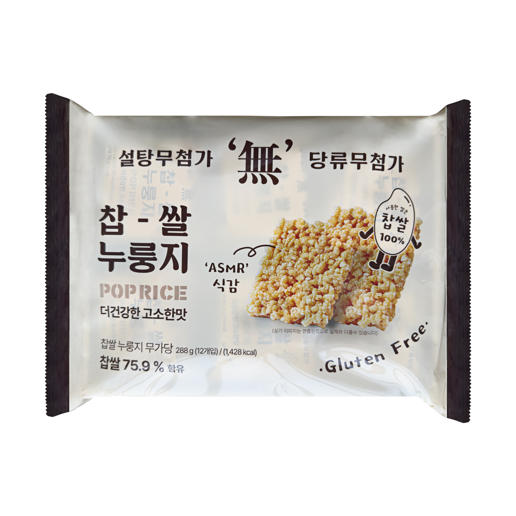 찹쌀 누룽지팝스낵 POP RICE 무가당, 288g, 1개