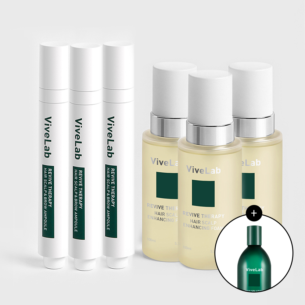 대용량 부스팅 SET) 두피 앰플X3+인핸싱 폼X3 (탈모샴푸 300ml 증정) - 상품 이미지