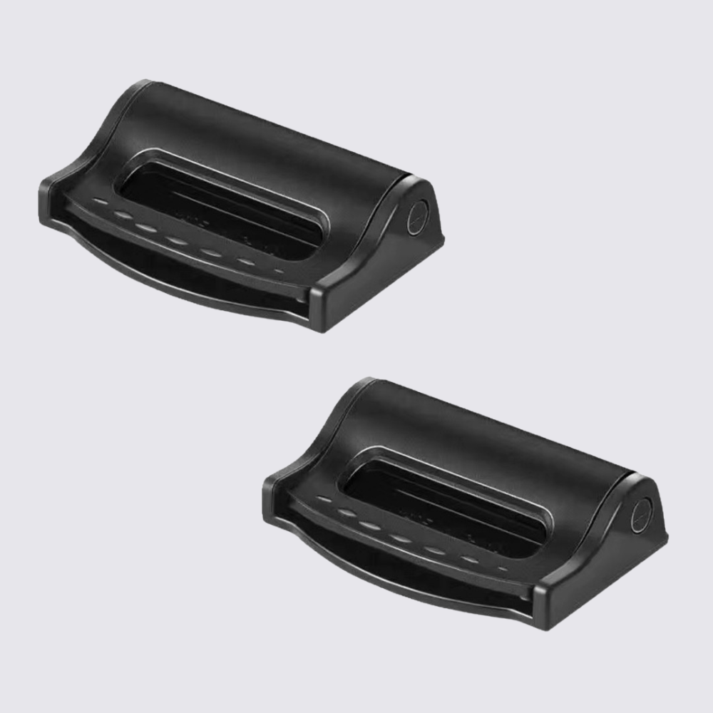 차량용 안전벨트 클립 고정 스토퍼 2P 세트 블랙 - 상품 이미지