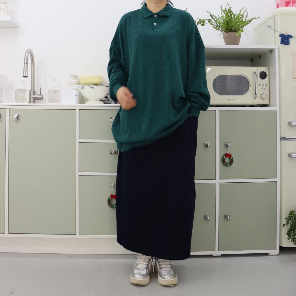 빅사이즈 카라 박시 니트 박시 루즈핏 맨투맨 4XL 5XL 긴팔 티셔츠 봄 가을 99 이미지 8