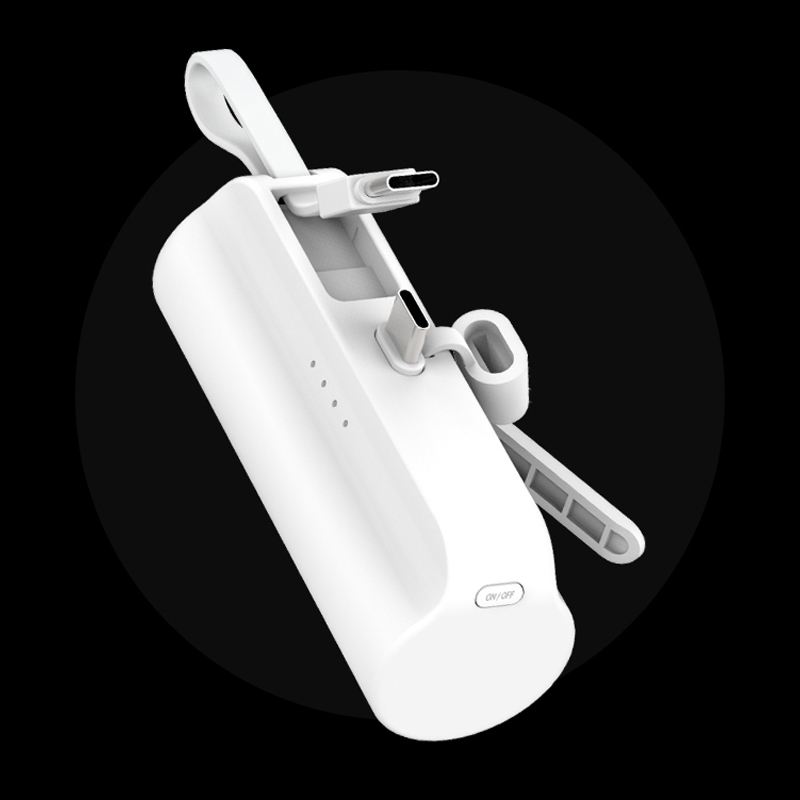 기내반입 도킹형 보조배터리 고속충전 아이폰 일체형 갤럭시 애플워치 5000mAh, 화이트 - 상세 이미지 4