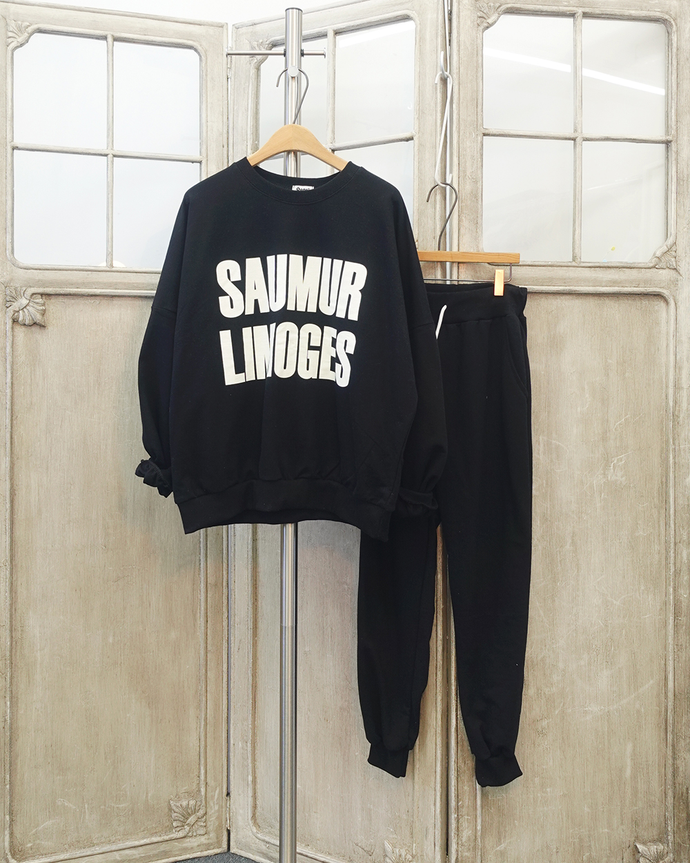 사머 레터링 밴딩 봄 맨투맨 조거 상하 트레이닝세트 - 상세 이미지 5