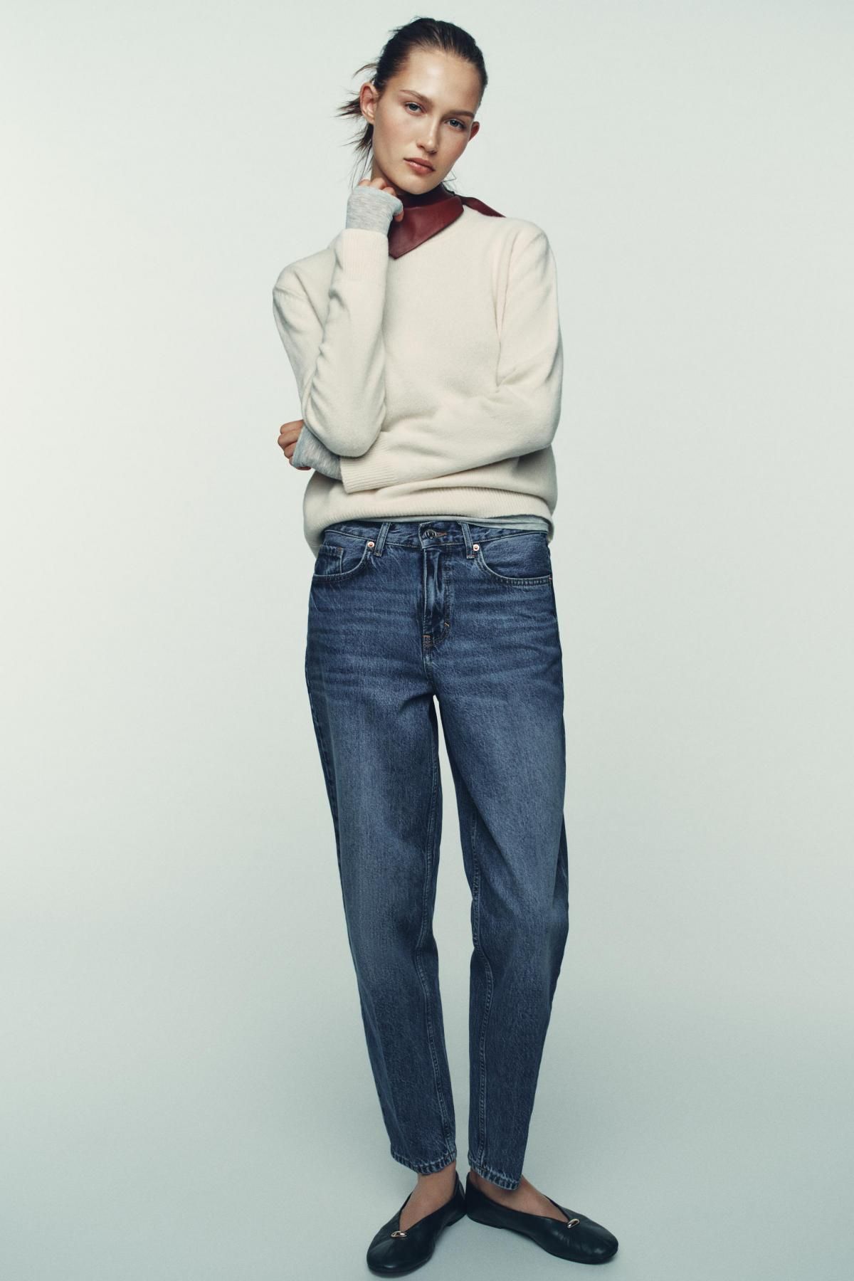 자라 하이웨이스트 슬림핏 데님 청바지 1889/165 MID-BLUE - 상세 이미지 2