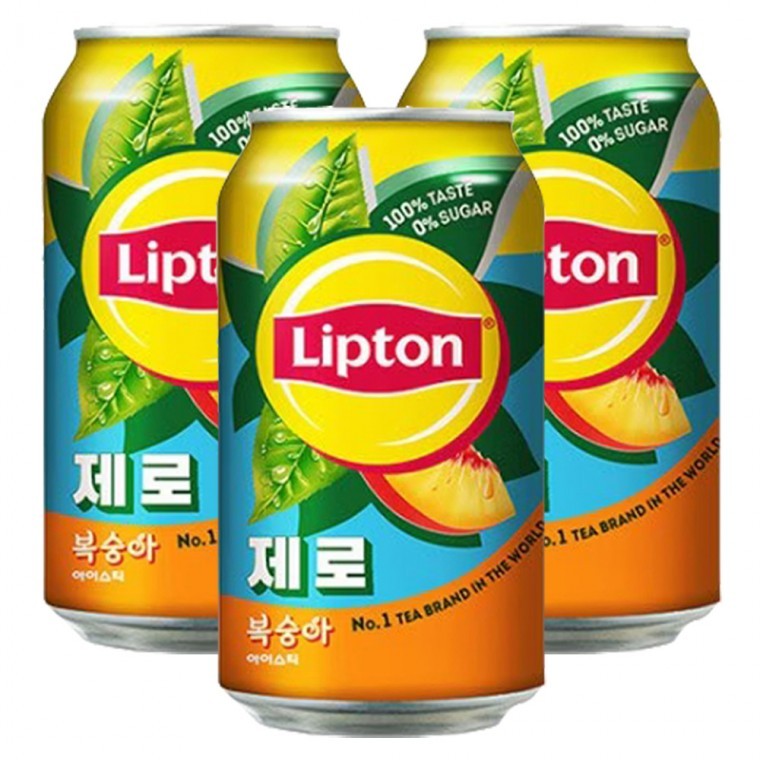 립톤 아이스티 제로슈가 복숭아 355ml x 48캔 - 상품 이미지