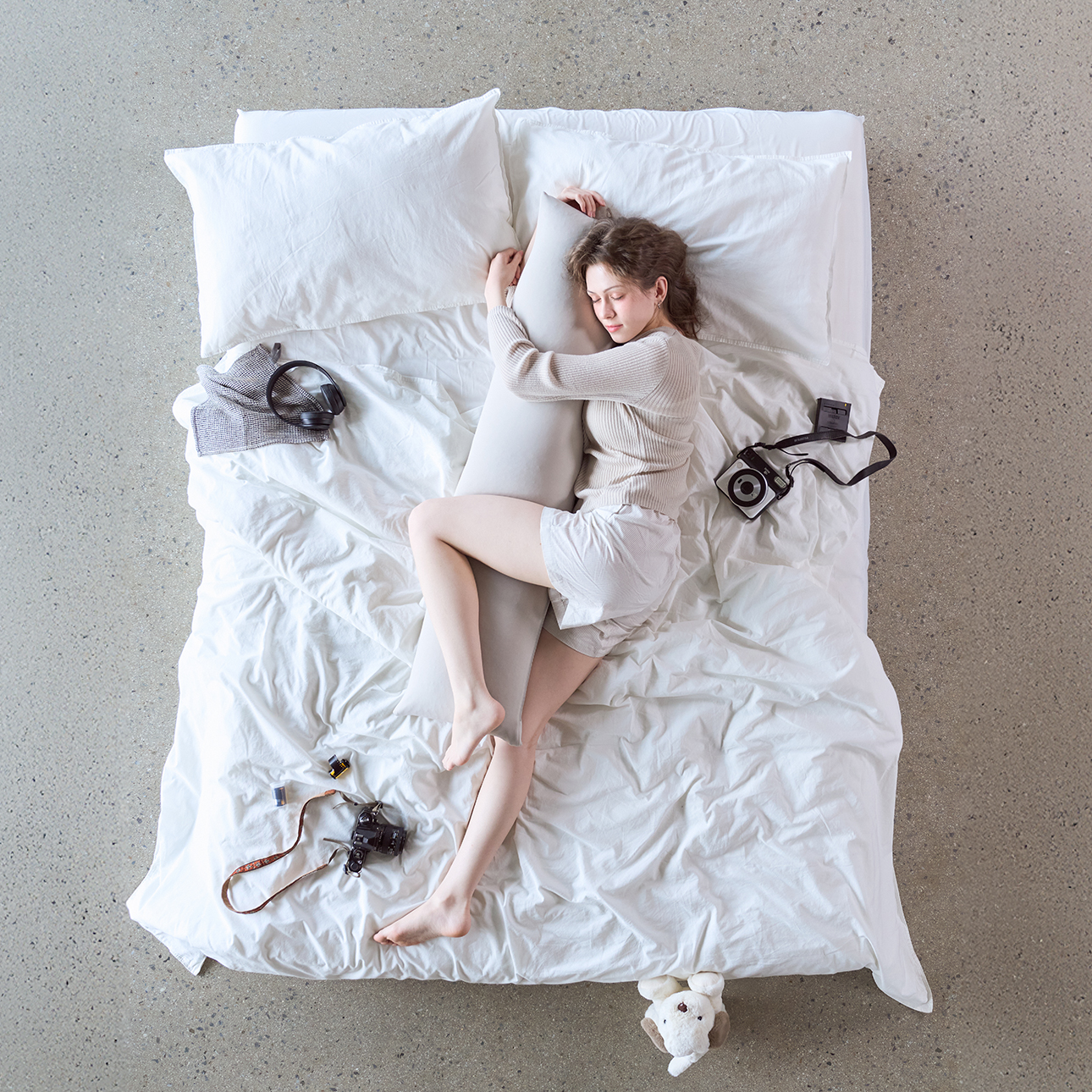 NEW 폴리몰리 휴먼핏 바디필로우 롱쿠션 임산부 죽부인 다리베개 HD EPP 버터옐로우