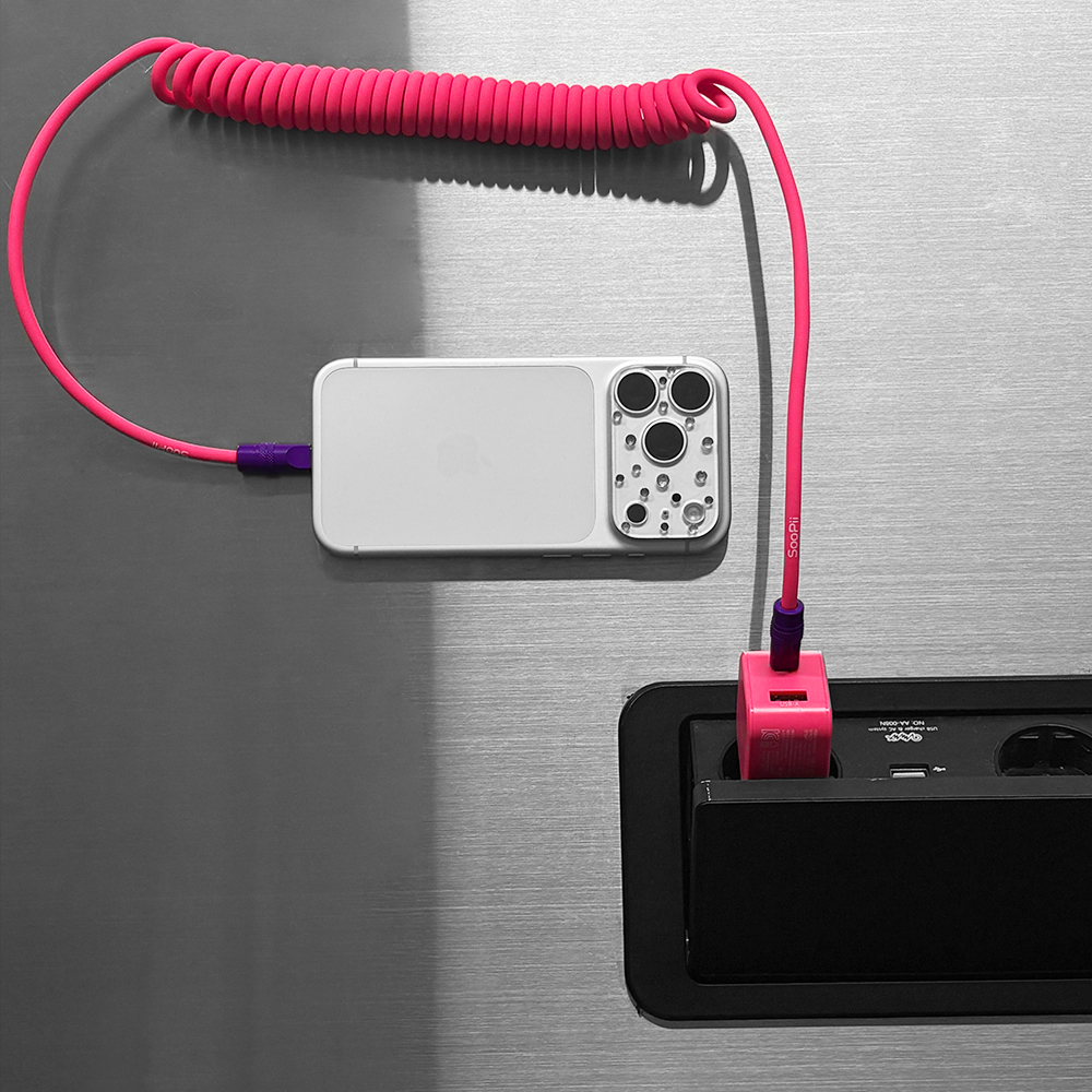 N배송 비비드 컬러 USB-A C타입 듀얼 초고속 충전기+케이블 세트 - 상세 이미지 2