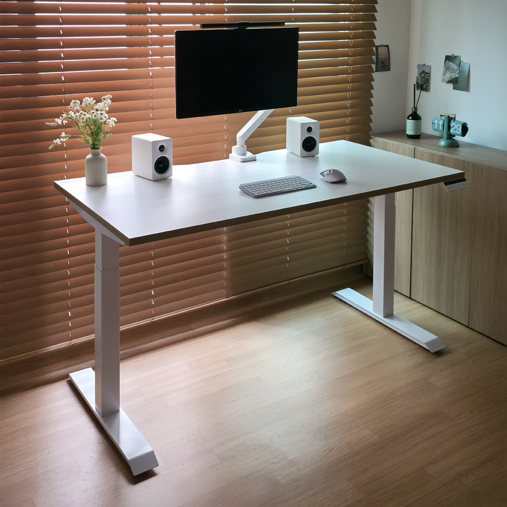 루나랩 모션데스크 높이조절 스탠딩 스퀘어 책상 화이트우드 엣지 1200