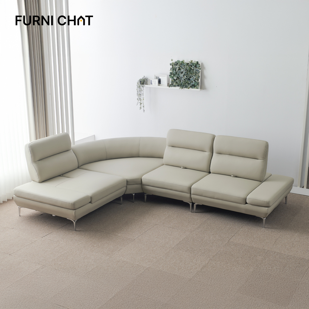 퍼니챗 샤르니 5인용 코너형 비건가죽 이지클린 기능성 스윙 소파