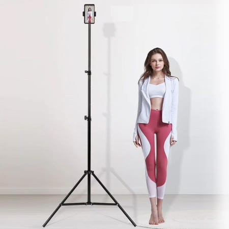 [프리지아] 스마트폰 촬영 스탠드 삼각대 줌 수업 비대면 온라인 화상 모바일 카카오tv 1인방송 아프리카