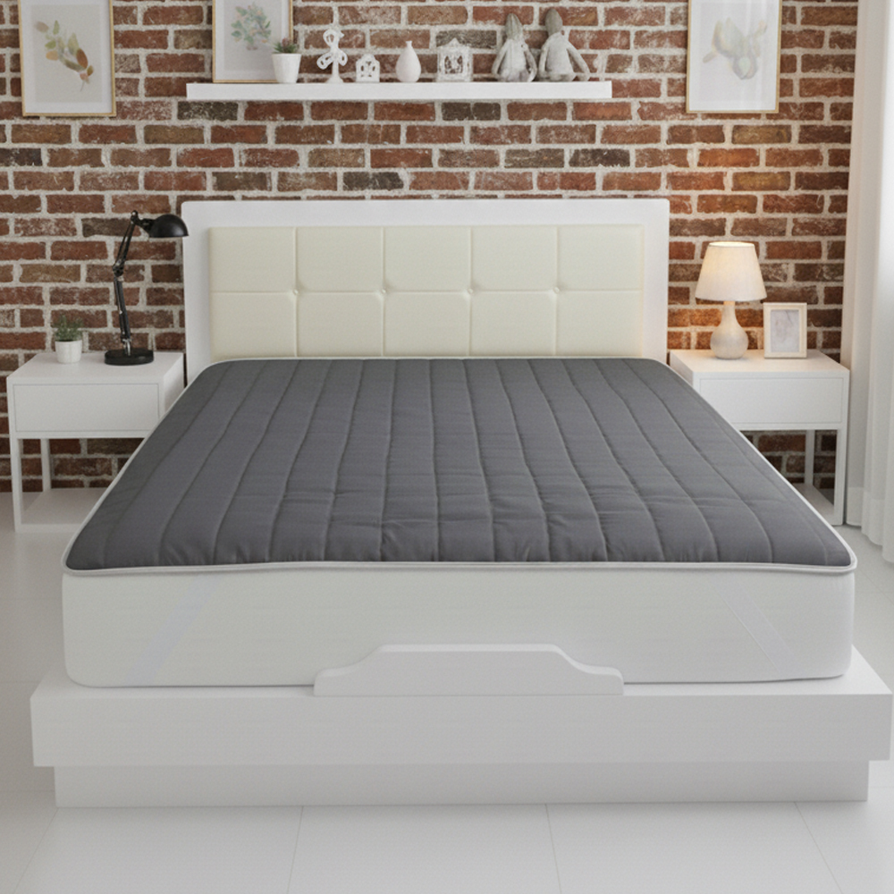 세미마이크로 극세사 침대패드 슈퍼싱글 SS 매트리스 패드 전기매트 커버형 4온스 누빔