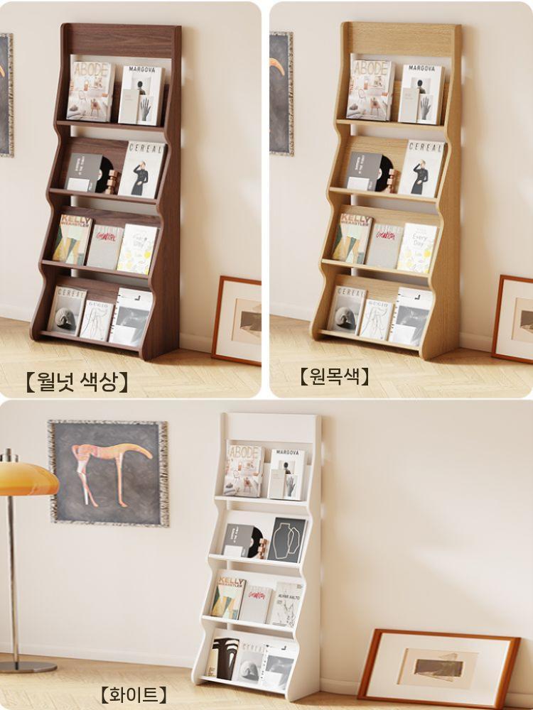 잡지 진열대 거치대 카달로그 월넛 매거진 선반 가판대 쇼케이스 월넛 - 상세 이미지 3