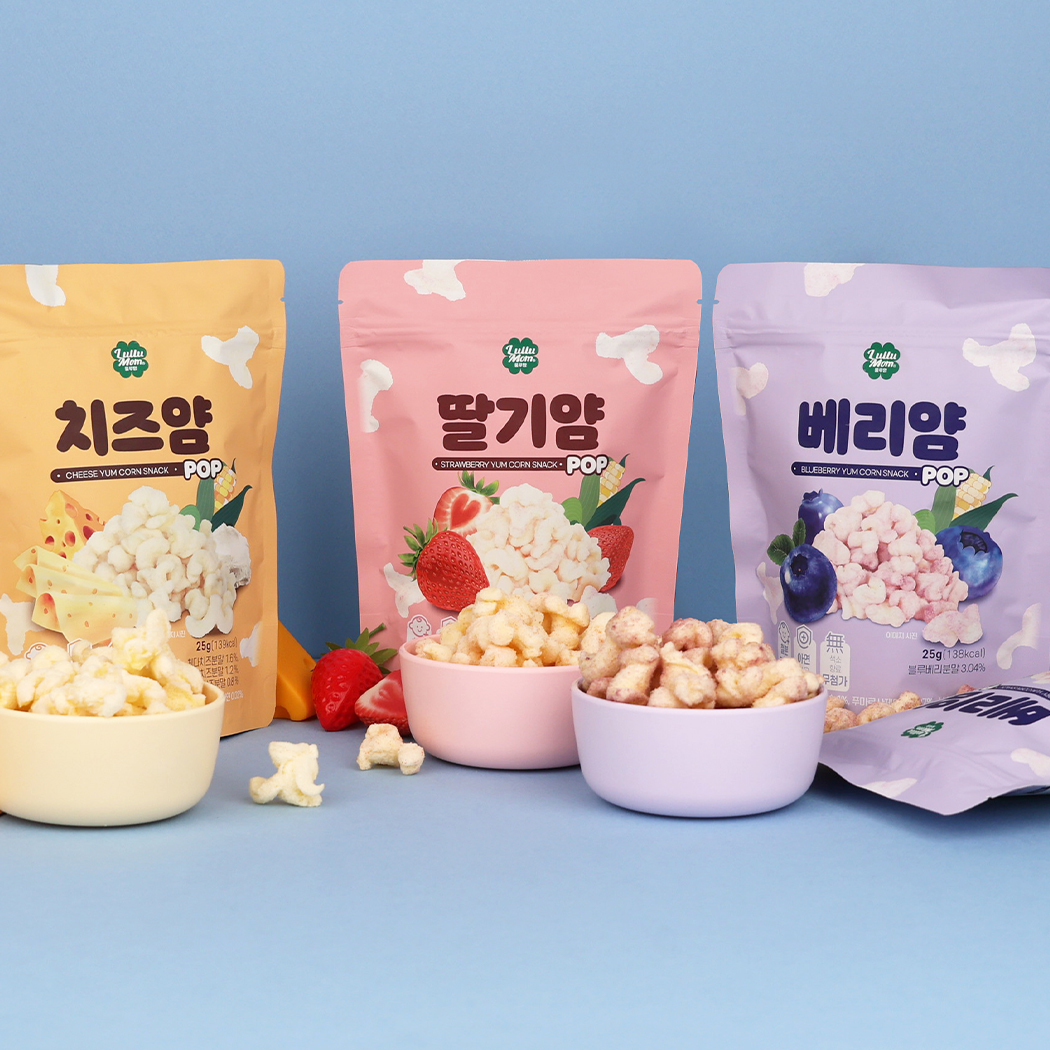 룰루맘 아기과자 퍼핑스낵 2종 6봉 성장기 필수영양소 고칼슘 프로바이오틱스 함유 이미지 8