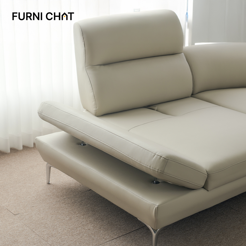 퍼니챗 샤르니 5인용 코너형 비건가죽 이지클린 기능성 스윙 소파