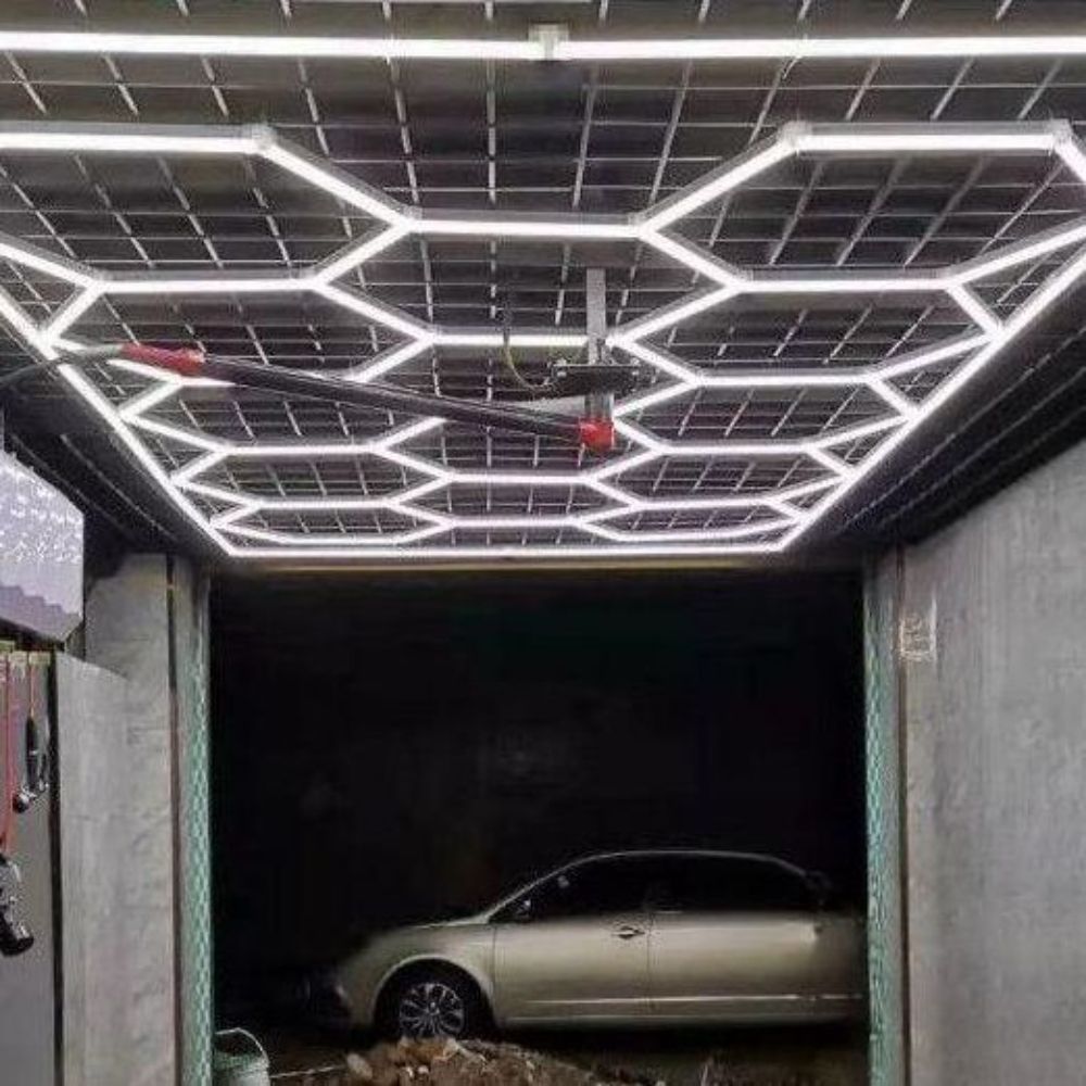 카센터 벌집 LED 조명 전시 튜닝샵 라이트 작업장 랩핑 인테리어 백 타입(450W) - 상품 이미지