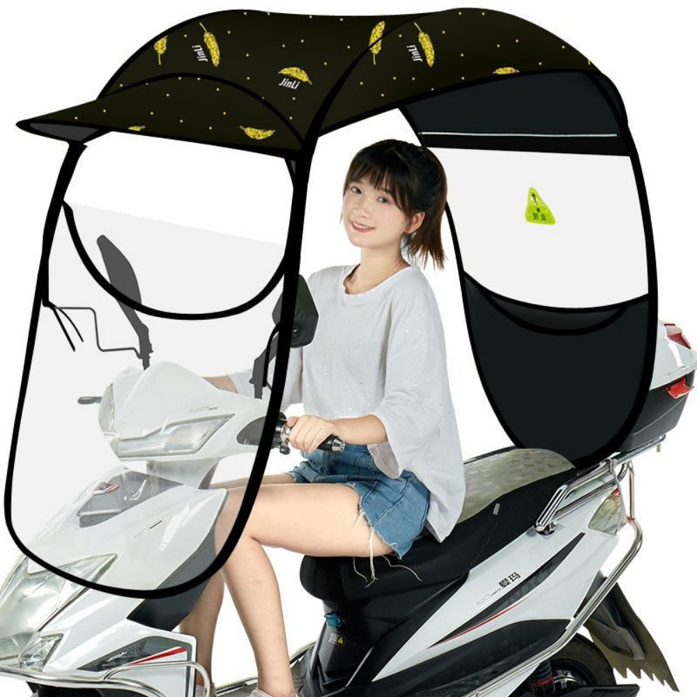오토바이 캐노피 우산 오토바이지붕 가리개 스쿠터 지붕 심플 랜덤(창X) - 상품 이미지