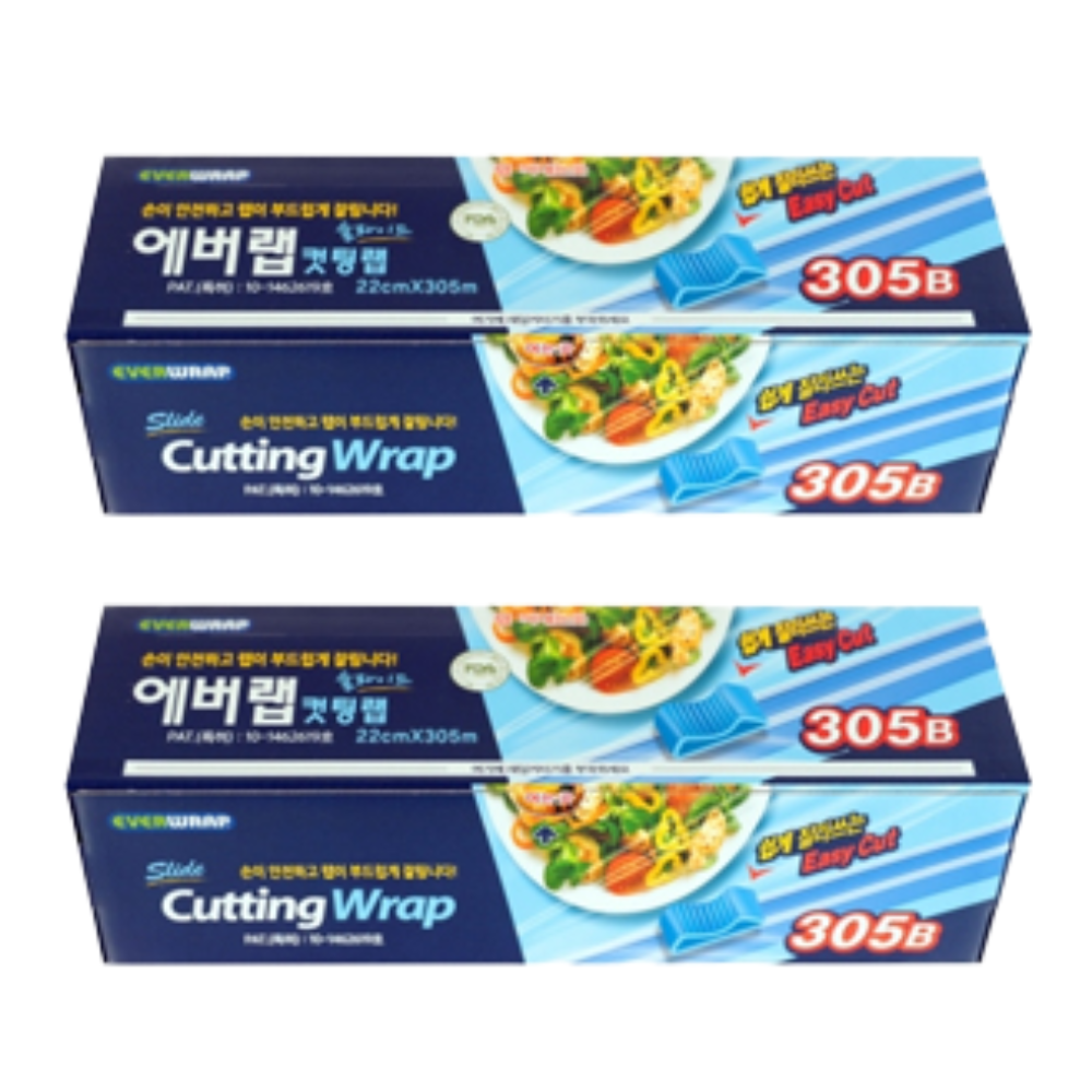 에버랩 이지컷 슬라이드랩 안전커팅기 내장형 22cmx305m, 2개 - 상품 이미지