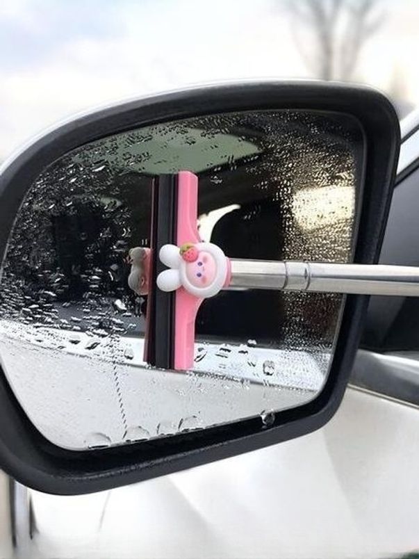 다기능 자동차 빗물 눈삽 앞유리 제설기 후방 거울 눈 제거 귀여운 텔레스코픽 도구 블랙 - 상세 이미지 2
