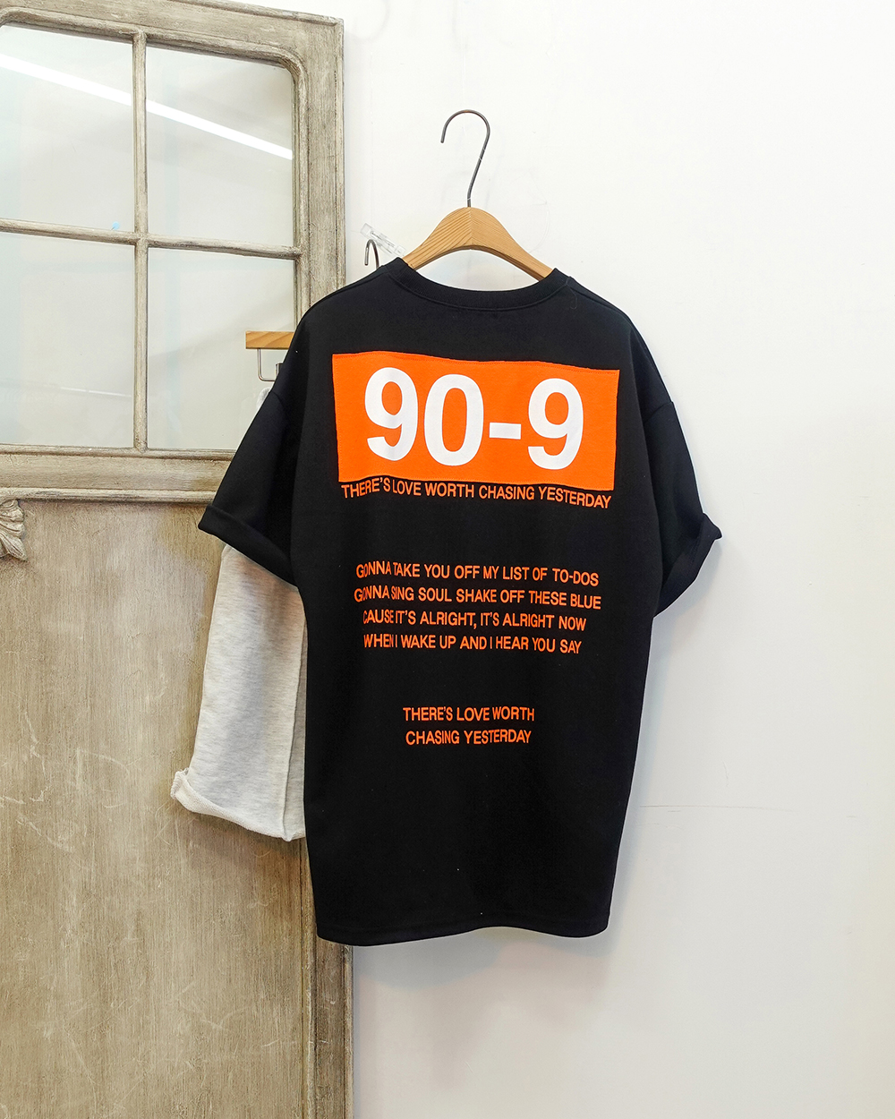 09 프린팅 루즈핏 반팔 여름 롱 티셔츠 - 상세 이미지 3