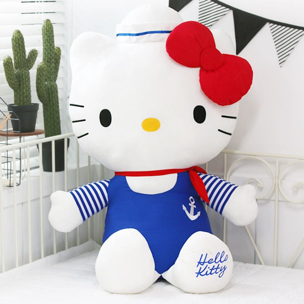 헬로키티 마린룩 블루 인형 100cm 자이언트 대형 - 상품 이미지